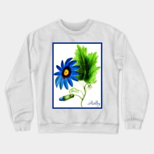 Beautiful Blue Flower Crewneck Sweatshirt